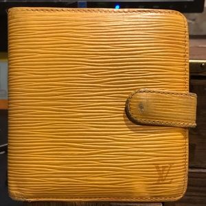 Louis Vuitton yellow epi coin purse wallet